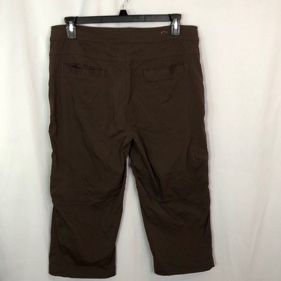 PRANA Women Brown Cropped Pants Size L - Picture 8 of 13
